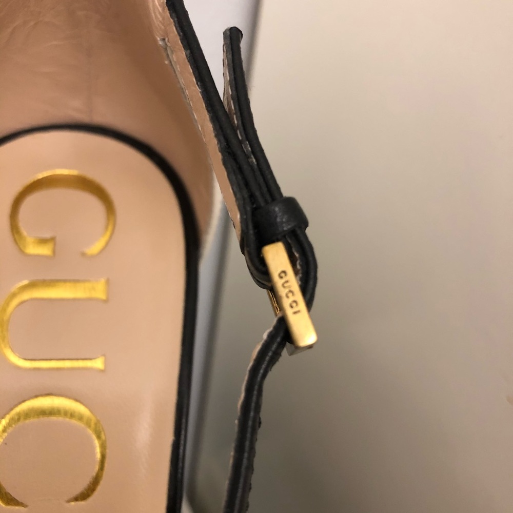 NWT Gucci Tracy 100mm Pearl Studded Pump sz 38 - Picture 8 of 8